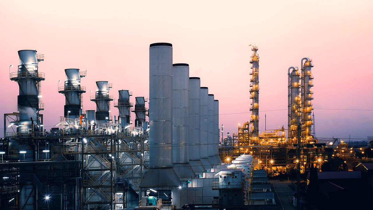 Factory Of Oil And Gas Refinery Industrial Plant