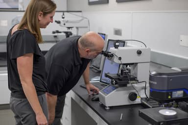LECO - News - Human vs Machines AMH55 - Lab test with Krystin & Dave image