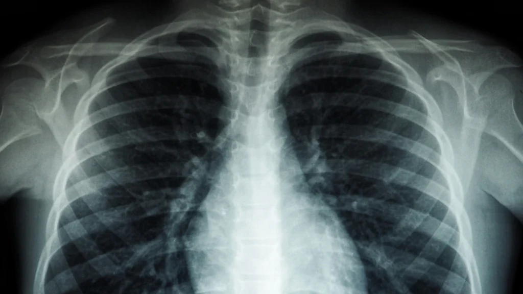 an x-ray scan of a human lung