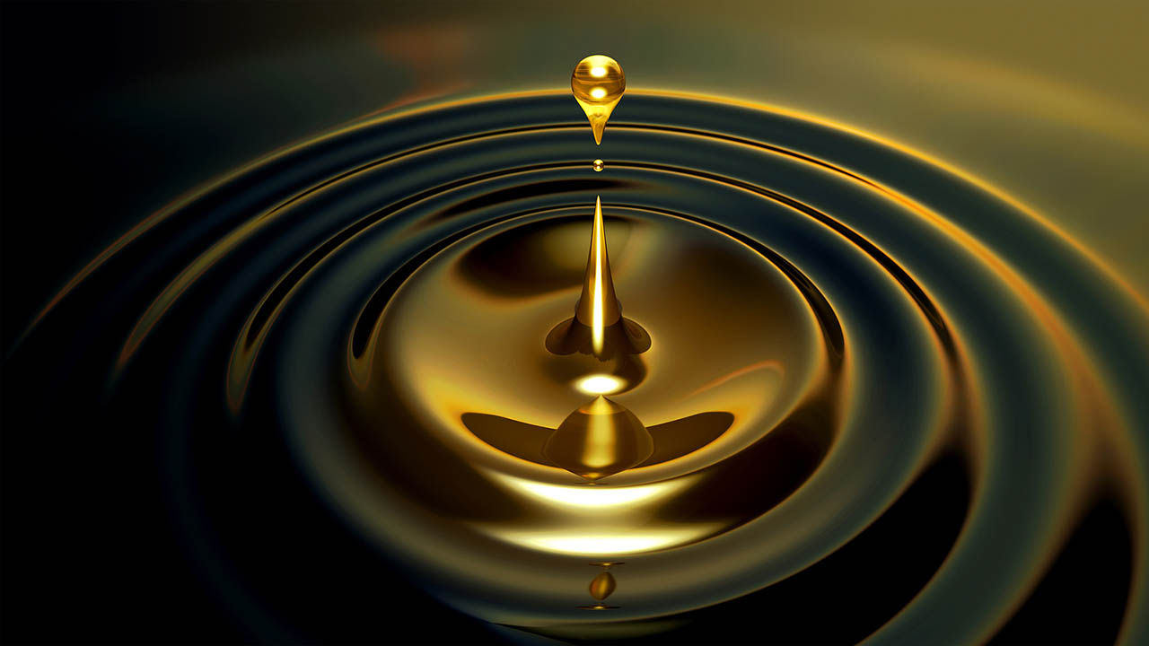 Macro image of oil droplet