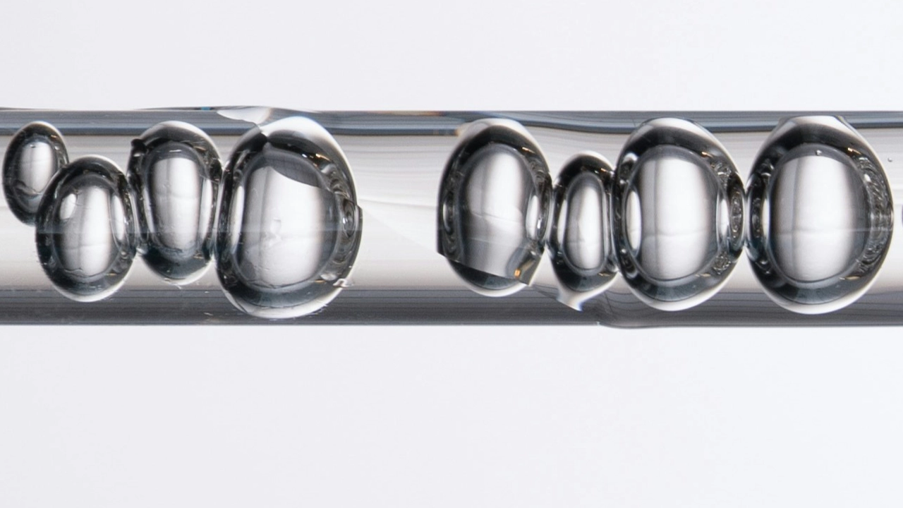 air bubbles in scientific sampler pipette