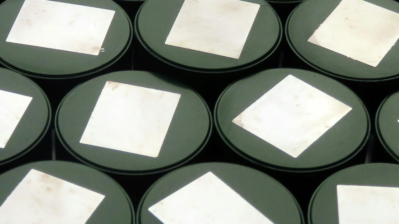 hot-mounted metallographic samples