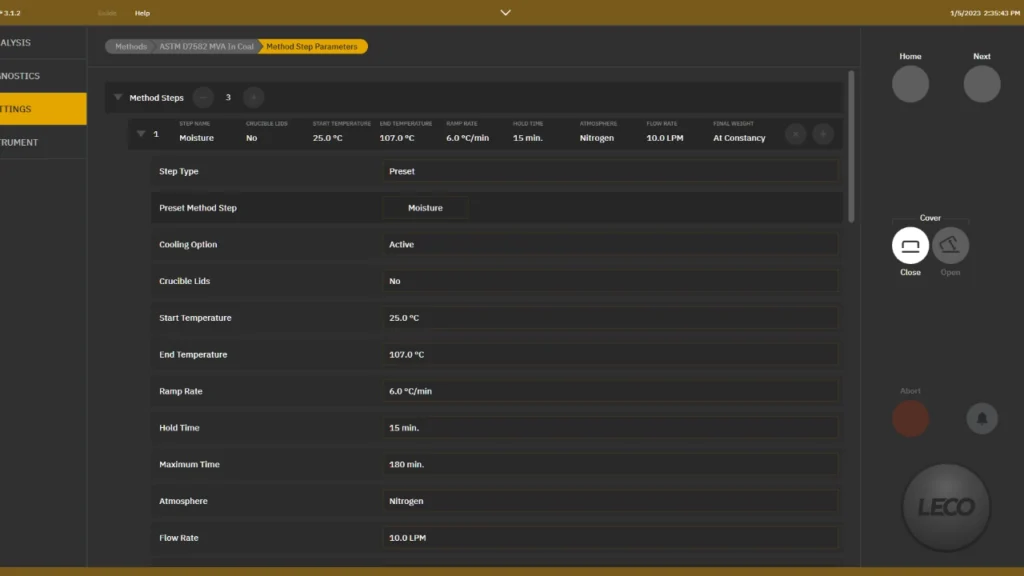Computer software screen