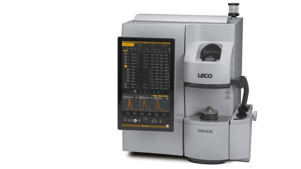 LECO ONH836 elemental analyzer for oxygen, nitrogen, and hydrogen
