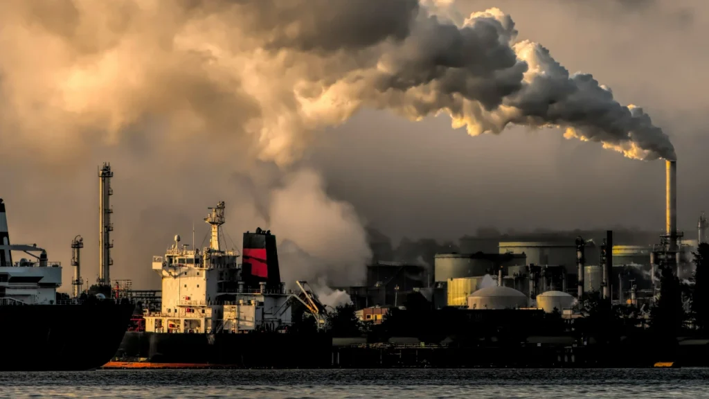 ocean-side fuel refinery