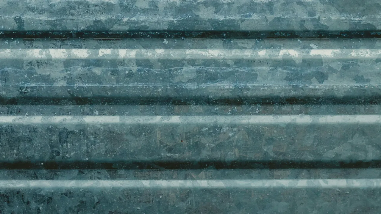 corrugated metal garage door